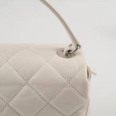 Chanel White Seasonal Flap Bag Calfskin 29 Series