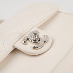 Chanel White Seasonal Flap Bag Calfskin 29 Series