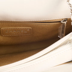 Chanel White Seasonal Flap Bag Calfskin 29 Series