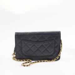 Chanel Caviar Wallet On Chain WOC Black 24 Series