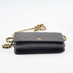 Chanel Caviar Wallet On Chain WOC Black 24 Series