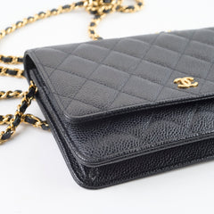 Chanel Caviar Wallet On Chain WOC Black 24 Series