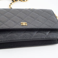 Chanel Caviar Wallet On Chain WOC Black 24 Series