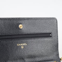 Chanel Caviar Wallet On Chain WOC Black 24 Series