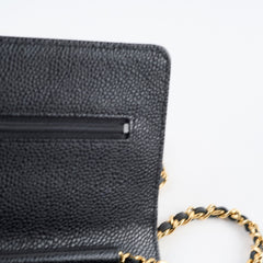 Chanel Caviar Wallet On Chain WOC Black 24 Series