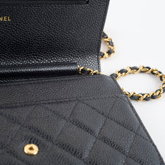Chanel Caviar Wallet On Chain WOC Black 24 Series