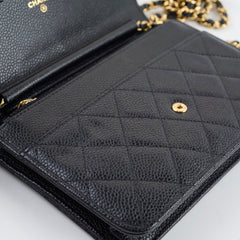 Chanel Caviar Wallet On Chain WOC Black 24 Series