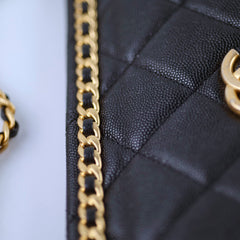 Chanel Seasonal Caviar Flap Cross body Bag Microchip