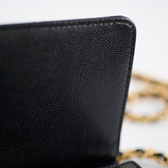 Chanel Seasonal Caviar Flap Cross body Bag Microchip