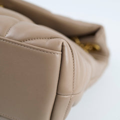 Saint Laurent Lou Lou Puffer Small Dark Beige