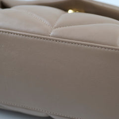 Saint Laurent Lou Lou Puffer Small Dark Beige