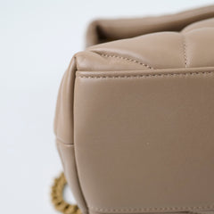 Saint Laurent Lou Lou Puffer Small Dark Beige