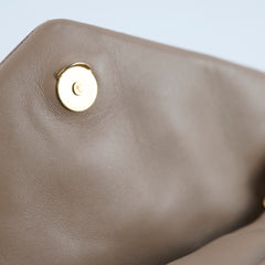 Saint Laurent Lou Lou Puffer Small Dark Beige