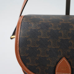 Celine Folco Medium Triomphe Bag Brown