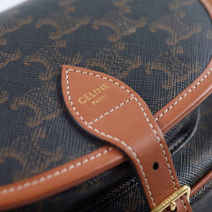 Celine Folco Medium Triomphe Bag Brown