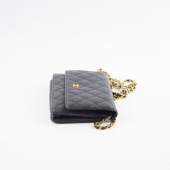 Chanel Caviar Wallet On Chain WOC Black Series 19