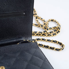 Chanel Caviar Wallet On Chain WOC Black Series 19