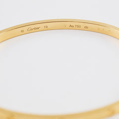 Cartier Free Love Bracelet Small Model Size 19 Yellow Gold