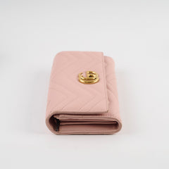 Gucci Marmont Long Wallet Light Pink
