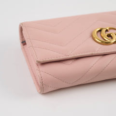 Gucci Marmont Long Wallet Light Pink