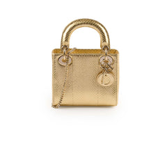 Dior Mini Lady Dior Exotic Python Gold