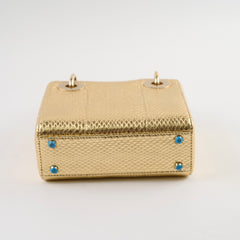 Dior Mini Lady Dior Exotic Python Gold