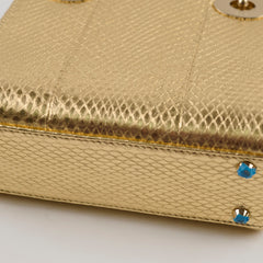 Dior Mini Lady Dior Exotic Python Gold