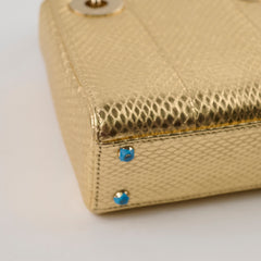 Dior Mini Lady Dior Exotic Python Gold
