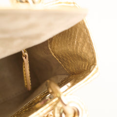 Dior Mini Lady Dior Exotic Python Gold