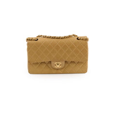 Chanel Vintage Medium/Large Double Classic Flap Beige
