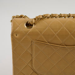 Chanel Vintage Medium/Large Double Classic Flap Beige