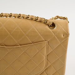 Chanel Vintage Medium/Large Double Classic Flap Beige
