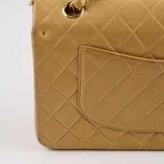 Chanel Vintage Medium/Large Double Classic Flap Beige