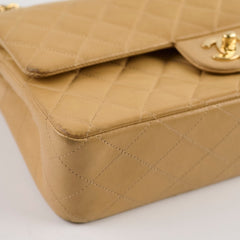 Chanel Vintage Medium/Large Double Classic Flap Beige
