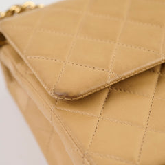 Chanel Vintage Medium/Large Double Classic Flap Beige