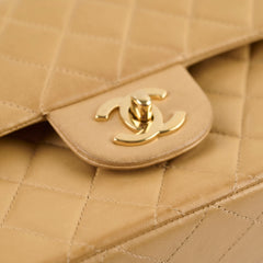 Chanel Vintage Medium/Large Double Classic Flap Beige