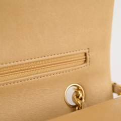Chanel Vintage Medium/Large Double Classic Flap Beige