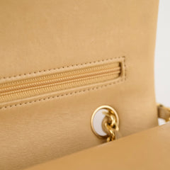 Chanel Vintage Medium/Large Double Classic Flap Beige