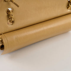 Chanel Vintage Medium/Large Double Classic Flap Beige