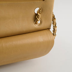 Chanel Vintage Medium/Large Double Classic Flap Beige