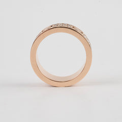 Cartier Pave Ring Classic Model Rose Gold Size 54