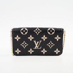 Louis Vuitton Felicie Pochette Black/Beige Empreinte Crossbody