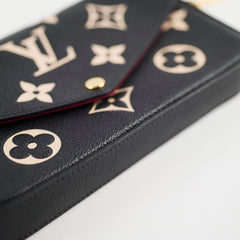Louis Vuitton Felicie Pochette Black/Beige Empreinte Crossbody