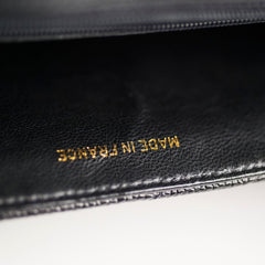 Chanel Vintage Jumbo Single Flap Diagonal Quilted Caviar Black