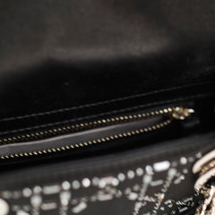 Christian Dior Mini Lady Dior Satin with Crystal Embellishment Black