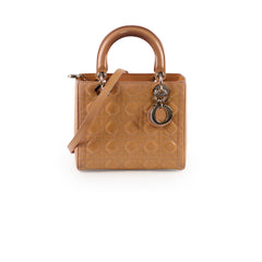 Christian Dior Medium Lady Dior Patent Beige
