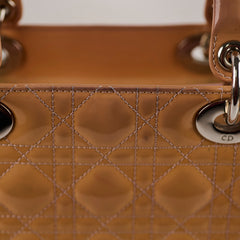 Christian Dior Medium Lady Dior Patent Beige