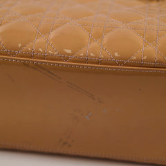 Christian Dior Medium Lady Dior Patent Beige