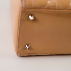 Christian Dior Medium Lady Dior Patent Beige