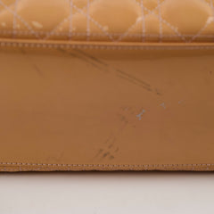 Christian Dior Medium Lady Dior Patent Beige
